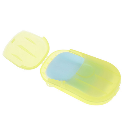 20 τμχ / κουτί Φορητό σαπουνόχαρτο Μίας χρήσης Κουτί σαπουνιού Μίνι σαπουνόχαρτο προϊόν εξωτερικού χώρου