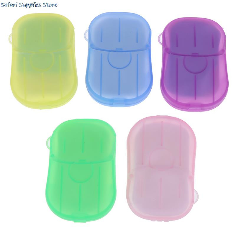 20 τμχ / κουτί Φορητό σαπουνόχαρτο Μίας χρήσης Κουτί σαπουνιού Μίνι σαπουνόχαρτο προϊόν εξωτερικού χώρου