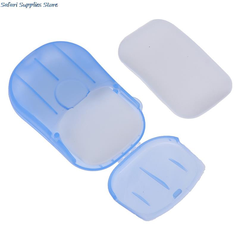 20 τμχ / κουτί Φορητό σαπουνόχαρτο Μίας χρήσης Κουτί σαπουνιού Μίνι σαπουνόχαρτο προϊόν εξωτερικού χώρου