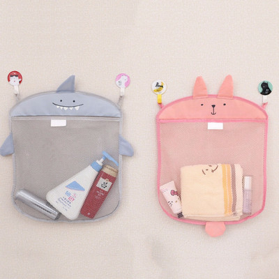 Мрежеста чанта за душ с карикатура на животни във формата на бебе за играчки за баня Висящ органайзер за съхранение в банята Държач Детска чанта за водни играчки Мрежа