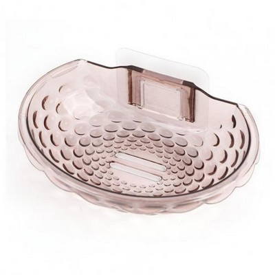 Kutija za sapun Zidna montaža Baza za brzu drenažu Akrilne stabilne ljepljive posude za sapun Kupaonica Prozirna posuda za sapun bez bušenja