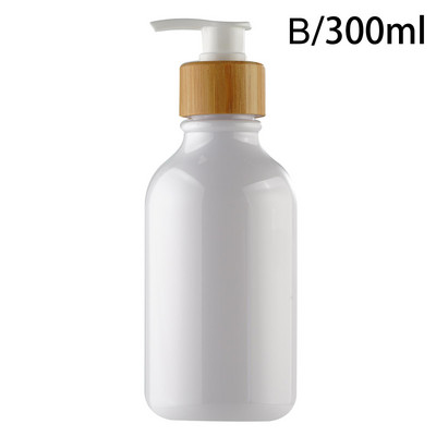 Pumpica za sapun od 300 ml Dozator Šampon za kupaonicu Kuhinjska pumpica Ručna boca s drvenim gelom Spremnik za posuđe Punjenje Tekućina za pohranu Tuš B8V8