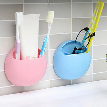 1 τμχ Αξεσουάρ μπάνιου Χρήσιμα Πλαστικά Βάση οδοντόβουρτσας μπάνιου σπιτιού Βάση επιτοίχιας βάσης για βεντούζες Εργαλείο οργάνωσης