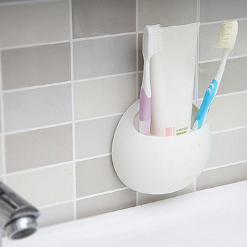 1 τμχ Αξεσουάρ μπάνιου Χρήσιμα Πλαστικά Βάση οδοντόβουρτσας μπάνιου σπιτιού Βάση επιτοίχιας βάσης για βεντούζες Εργαλείο οργάνωσης