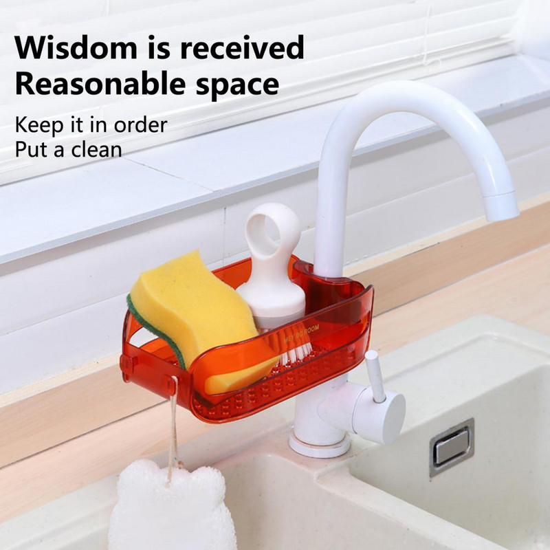 Izlietnes organizators plaukts drenāžas paplāte Dobs dizains ar āķa piekarināmu izlietnes glabātuvi virtuvei