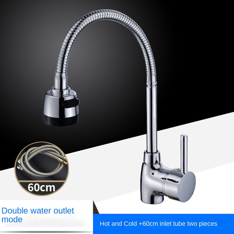 Virtuves ūdens filtrs jaucējkrāns Misiņa dzeramais celtnis Divu izteku maisītājs 360 grādu rotācijas ūdens krāni Aukstā un karstā ūdens krāns