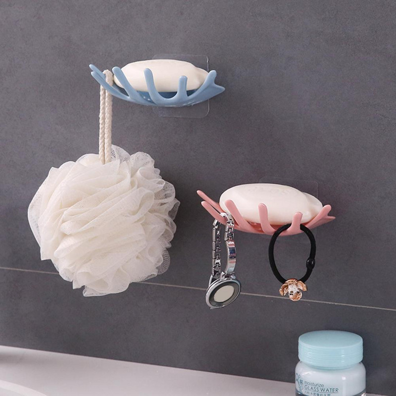 Vrhunska kutija za sapun Zidna višenamjenska torbica za višekratnu upotrebu Čvrsta ladica za pohranu bez bušenja Kupaonski pribor