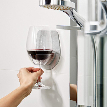Πλαστική θήκη για ποτήρι κρασιού Watt για το ντους Μπάνιου Κόκκινο ποτήρι κρασιού μεταξένιο ισχυρό ράφι αποθήκευσης ποτηριού κρασιού Κρεμαστό ράφι κουζίνας
