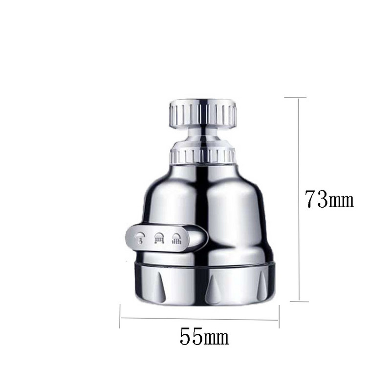 Kuhinjska slavina s tri brzine, glava raspršivača, rotirajuća za 360 stupnjeva protiv prskanja, slavina za vodu za tuširanje za kuhinju i kupaonicu