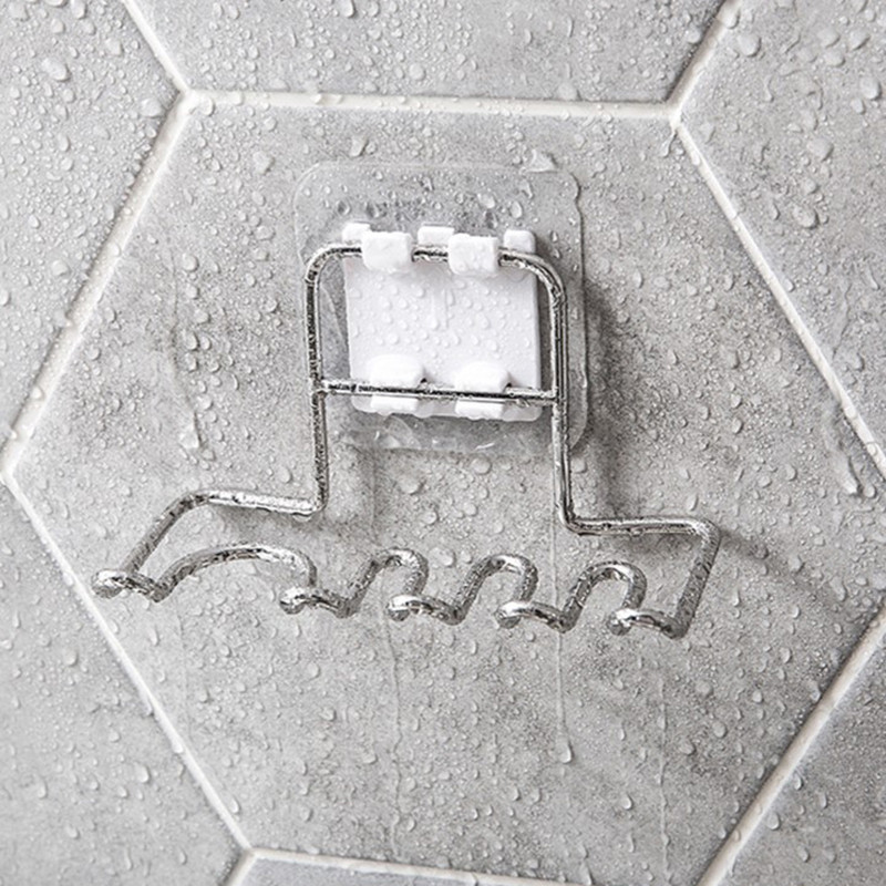 1 gab. Nerūsējošā tērauda pie sienas stiprināms zobu birstes turētājs vannas istabas zobu birstes organizatora statīvs Vannas istabas aksesuārs Стеллаж Зубной Щетки