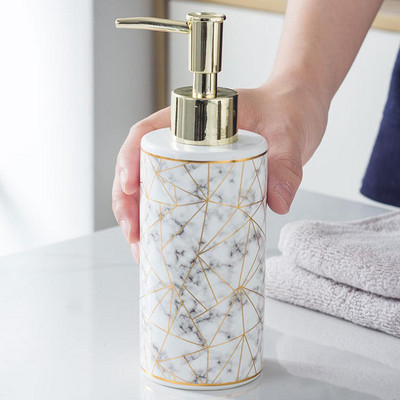 Dispense Bottle 2 Colors Soap Dispenser INS style Στήριγμα υγρών Πρακτικό γεωμετρικό σχέδιο δοσομετρητής σαμπουάν