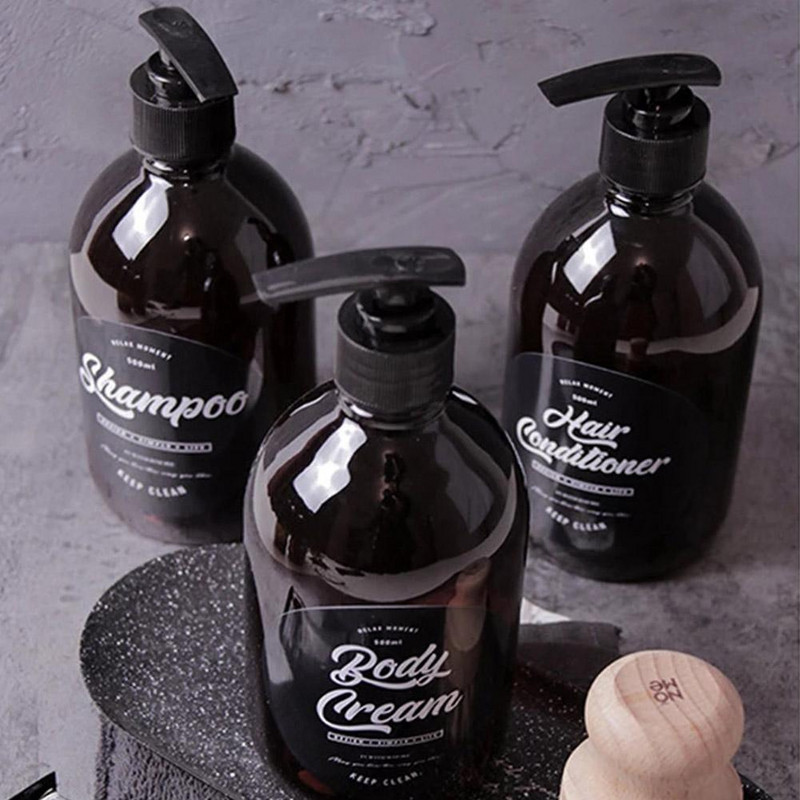 500ml Σκανδιναβικό στυλ Μπουκάλι Μπουκάλι Σαμπουάν Σαμπουάν με επαναγεμιζόμενο Μπουκάλι Σαμπουάν Μούς Σαπουνιού Μουσές υγρού διανομέα αφρού