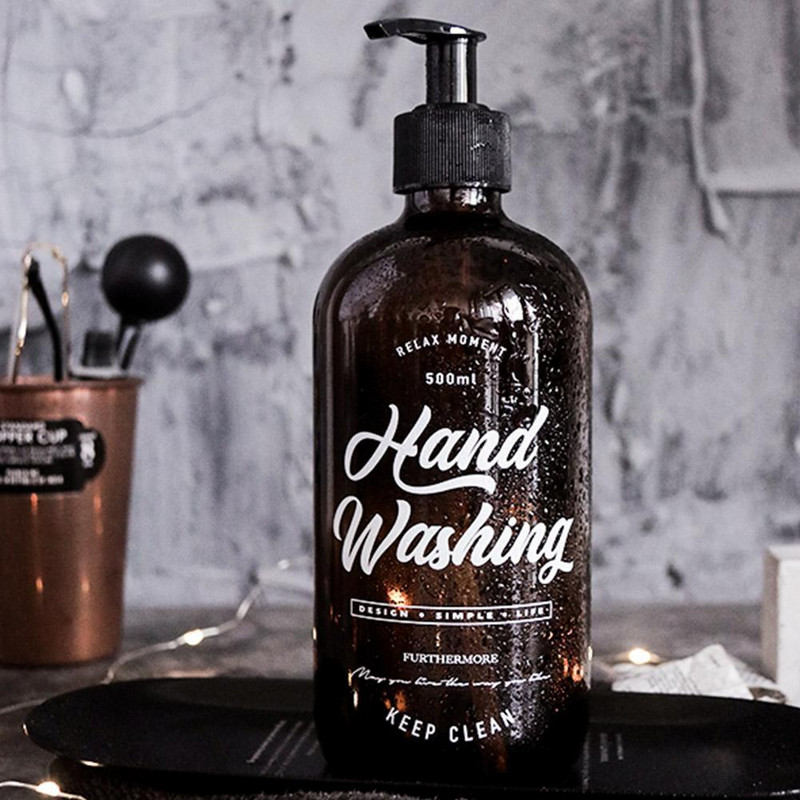 500ml Σκανδιναβικό στυλ Μπουκάλι Μπουκάλι Σαμπουάν Σαμπουάν με επαναγεμιζόμενο Μπουκάλι Σαμπουάν Μούς Σαπουνιού Μουσές υγρού διανομέα αφρού