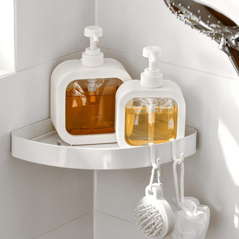 Dušas želejas pudele 300/500 ml ziepju dozators, neslīdošs atkārtoti uzpildāms plastmasas presēšanas veids grimam