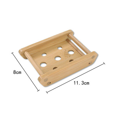 Dabiski bambusa ziepju trauki Paplātes turētājs Glabāšana Koka ziepju plaukts Pārnēsājams vannas istabas Koka ziepju trauku kastes ziepju trauka futrālis