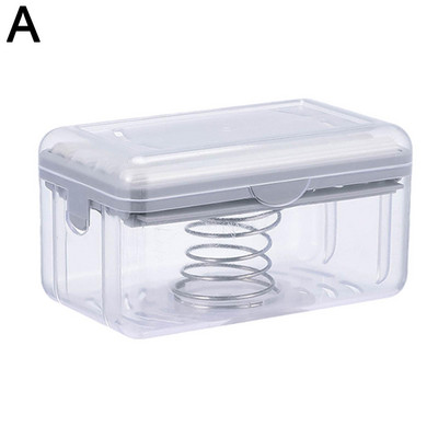 Jauns lietošanas veltņa tipa ziepju trauku turētājs vannas istabai Toliet ziepju kārbai plastmasas uzglabāšanas trauks ar notekūdeni Vannas istabas Gad C7r3