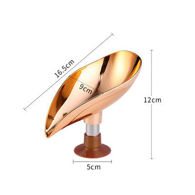 Luksuzna kutija za sapun u obliku zlatnog lista Odvod Kutija za držač sapuna Nordijski stil Kupaonski dodaci WC Kutija za sapun za pranje rublja Poslužavnik Gadgeti