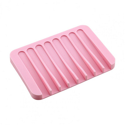 Vase de săpun flexibil din silicon Suport de depozitare Tavă în formă de pieptene cutie de săpun anti-alunecare Recipient farfurie Accesorii pentru baie
