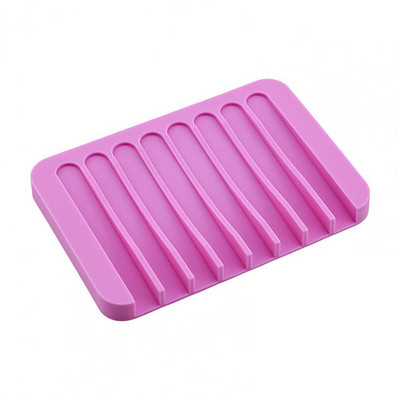 Vase de săpun flexibil din silicon Suport de depozitare Tavă în formă de pieptene cutie de săpun anti-alunecare Recipient farfurie Accesorii pentru baie