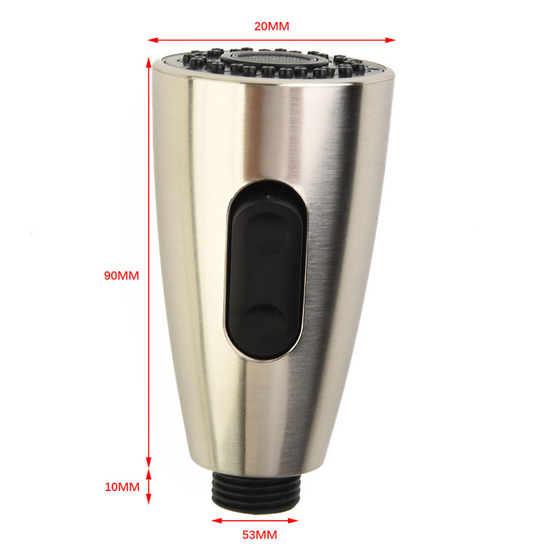 Aerator za uštedu vode Glava slavine 1/2 od crnog brušenog ABS-a s dva raspršivača Kućanska kuhinja 360° Novo zakretanje