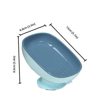 Βεντούζα Πιάτο σαπουνιού Φορητή θήκη σαπουνιού ντους Πλαστικός δίσκος σφουγγάρι δοχείο σαπουνιού Κουτί για κουζίνα Αξεσουάρ μπάνιου