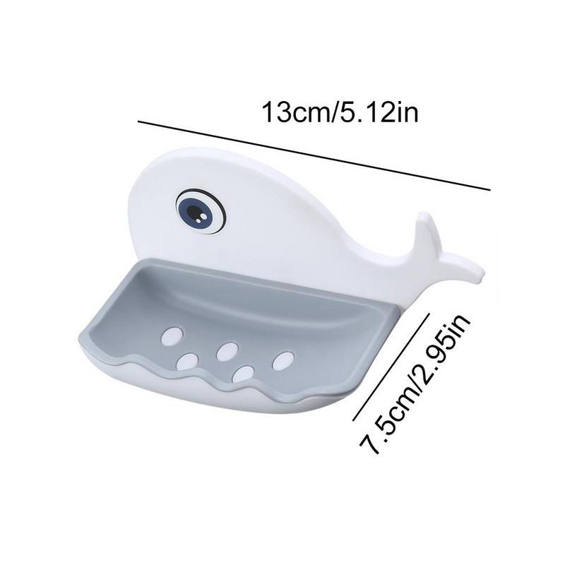 Kutija za sapun u obliku kita Odvod Držač sapuna Kupaonski pribor Zidna posuda za sapun Posuda za sapun Posuda za sapun za kupaonicu