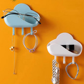 Držač sapuna Free Punch Cloud Hook Snažna viskoza Kuhinjski stalak za vješanje Kuka Sapun Zidna odvodna kutija Ljepljiva kupaonska polica za sapun C I0c9