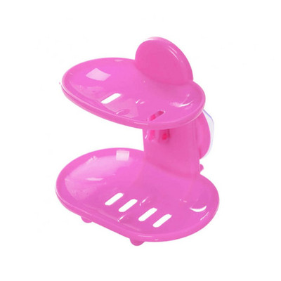 Tavă pentru săpun Baie cu două straturi cu aspirație, montată pe perete, săpună, cutie pentru săpun, raft pentru uscare