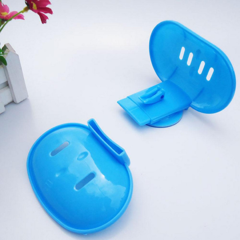 Тава за сапун Баня Двуслойна засмукваща стенна чиния за сапун Кутия за сапун Държач за сушене Рафт