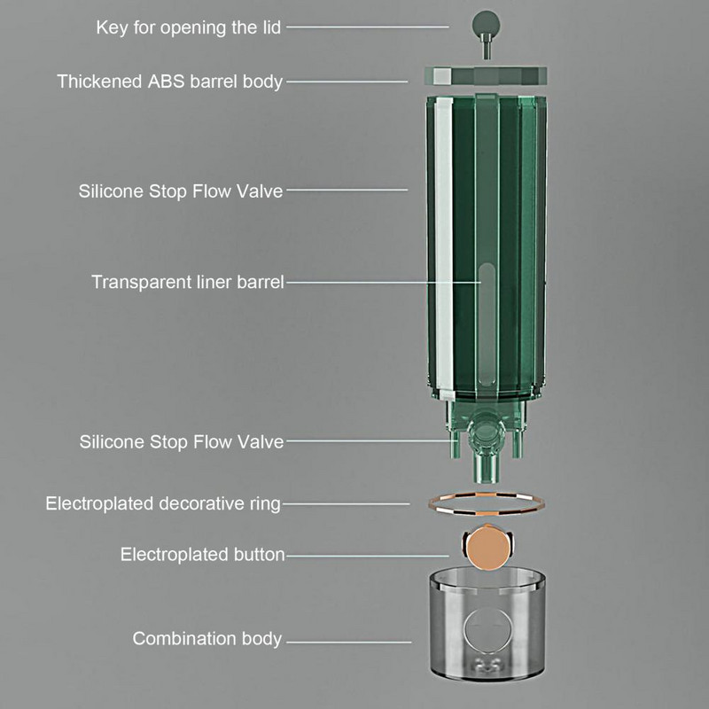 Δοχείο σαμπουάν 450 ml Επιτοίχιος πολυλειτουργικός διανομέας σαπουνιού No Punching Δοχείο σαπουνιού μεγάλης χωρητικότητας Αξεσουάρ μπάνιου
