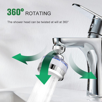 Faucet Aerator Bubbler Περιστρεφόμενο φίλτρο από ανοξείδωτο ατσάλι 360 μοιρών Εξοικονόμηση νερού για νιπτήρα κουζίνας