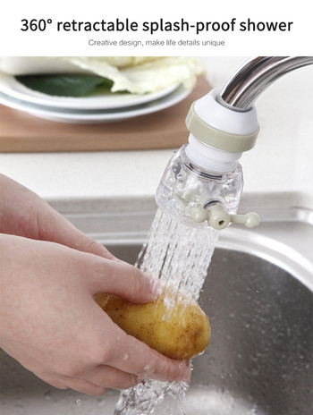 Сгъваем Универсален кран против пръски Глава за кухненски удължител за чешмяна вода Устройство за спестяване на вода за 15-23 mm