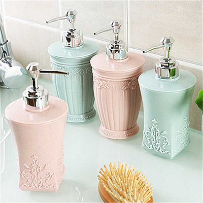 Pressing Carved Plastic Refillable Cream Lotion Dispenser Bottles Bottles for Cosmetic Shampoo Αφρόλουτρο υγρό σαπούνι