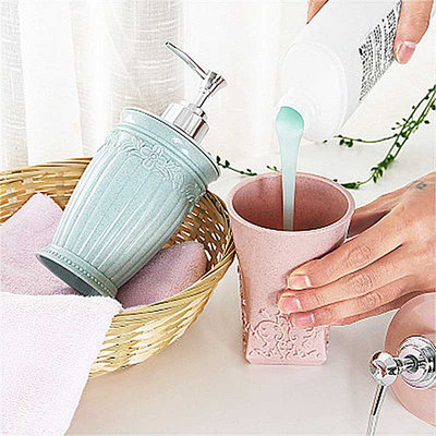 Pressing Carved Plastic Refillable Cream Lotion Dispenser Bottles Bottles for Cosmetic Shampoo Αφρόλουτρο υγρό σαπούνι