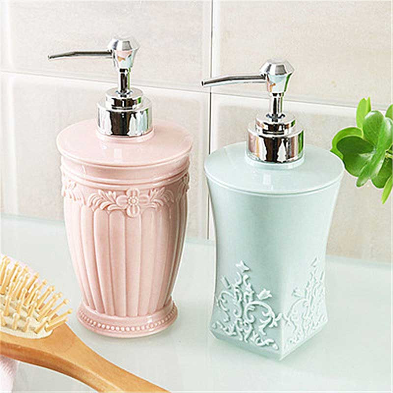 Pressing Carved Plastic Refillable Cream Lotion Dispenser Bottles Bottles for Cosmetic Shampoo Αφρόλουτρο υγρό σαπούνι
