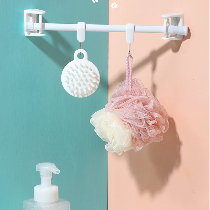 Podesivi samoljepljivi držač za zavjese, zakretne za 360 stupnjeva, zidne zavjese za kućnu kupaonicu i hotel