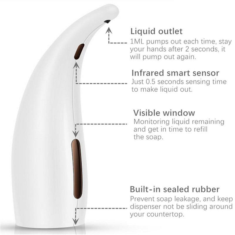 300 ml dozator sapuna, automatski dozator tekućeg sapuna, infracrveni pametni senzor, kuhinjski aparat za šamponiranje bez dodira