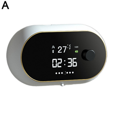 Sienas automātiskais putu ziepju dozators LED temperatūras displejs USB uzlādējams bezkontakta IR sensors šķidro putu mašīna