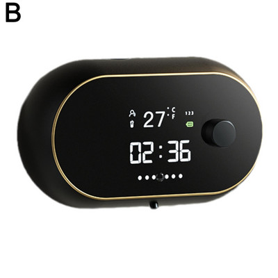 Sienas automātiskais putu ziepju dozators LED temperatūras displejs USB uzlādējams bezkontakta IR sensors šķidro putu mašīna