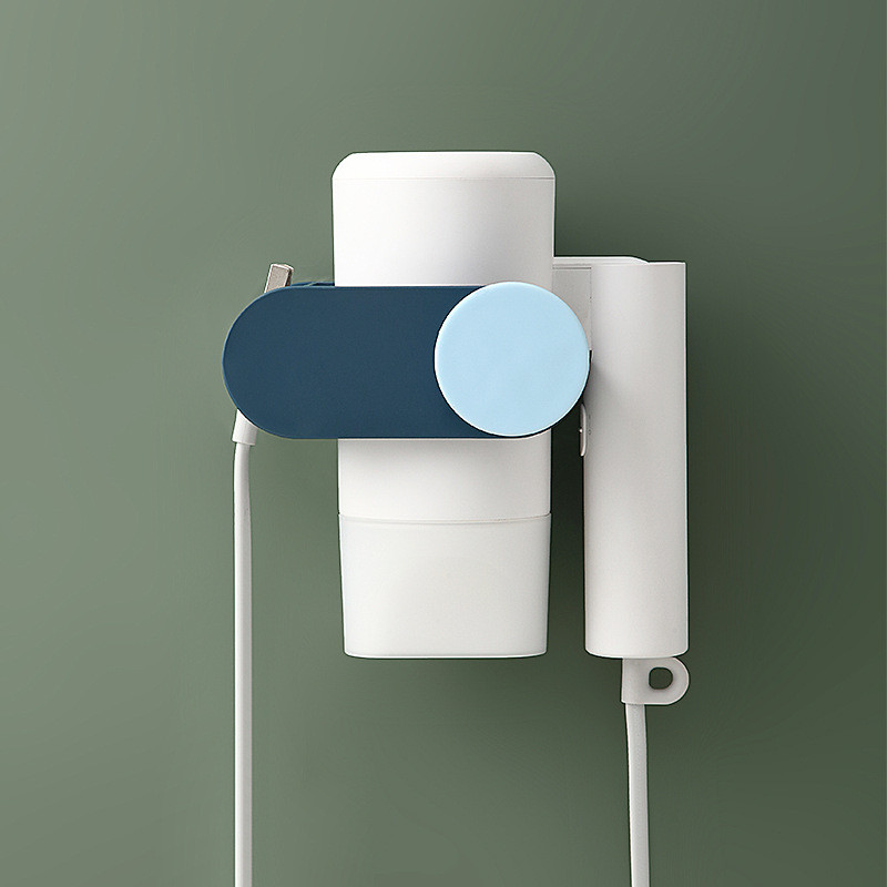 Višenamjenski držač sušila za kosu Kupaonski organizator Polica Stalak za sušilo za kosu Kupaonski dodaci Samoljepljivi zidni stalak za pohranu