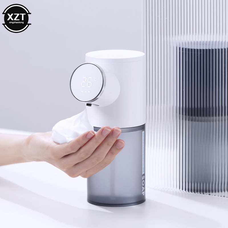 Dozator pjene za sapun USB Punjivi dozatori tekućeg sapuna od 320 ml Digitalni zaslon Senzor Stroj za pjenu Kućna automatska perilica za ruke