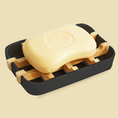 Posuda za sapun Bambusova posuda za sapun koja se sama iscjeđuje Posuda za sapun Kupaonica Kupaonica Kuhinja Kada Bar Sudoper Bijelo i crno