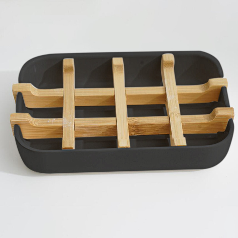 Posuda za sapun Bambusova posuda za sapun koja se sama iscjeđuje Posuda za sapun Kupaonica Kupaonica Kuhinja Kada Bar Sudoper Bijelo i crno