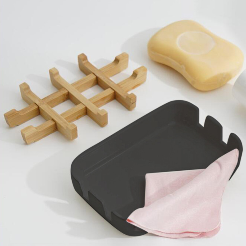 Posuda za sapun Bambusova posuda za sapun koja se sama iscjeđuje Posuda za sapun Kupaonica Kupaonica Kuhinja Kada Bar Sudoper Bijelo i crno