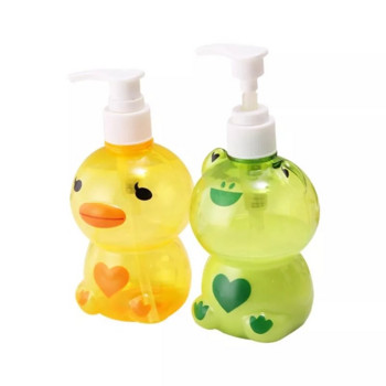 250ml Άδειο μπουκάλι αντλίας Φορητός διανομέας σαπουνιού Child Cute Animal Forg/Duck Shape Type Δοχείο ντους για σαμπουάν