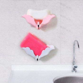 Αξεσουάρ μπάνιου με γάντζο επιτοίχιο πολυλειτουργικό ράφι αποθήκευσης Βεντούζα Βεντούζα Πιάτα σαπουνιού Flamingo