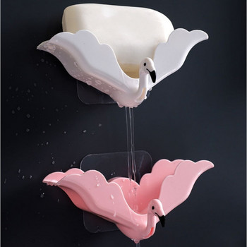 Αξεσουάρ μπάνιου με γάντζο επιτοίχιο πολυλειτουργικό ράφι αποθήκευσης Βεντούζα Βεντούζα Πιάτα σαπουνιού Flamingo