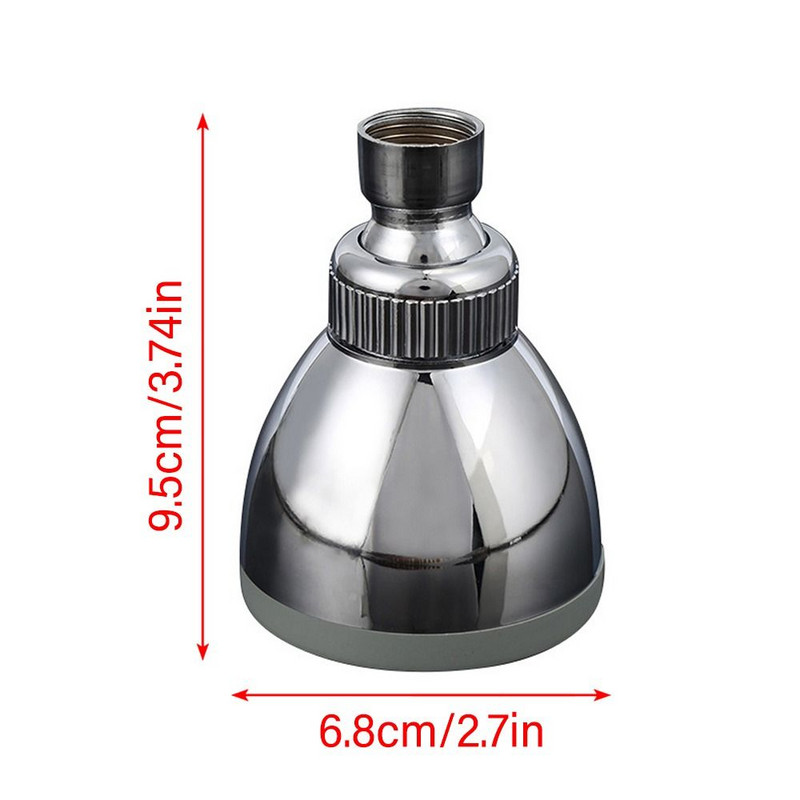 Αξεσουάρ Εξοικονόμηση νερού Ντους Στρογγυλό 360 μοιρών Περιστροφή Σχέδιο Ψεκαστήρας λουλουδιών Πάνω Σπρέι Ψεκαστήρας ντουζιέρας Κεφαλής Ψεκαστήρας Βρύσης