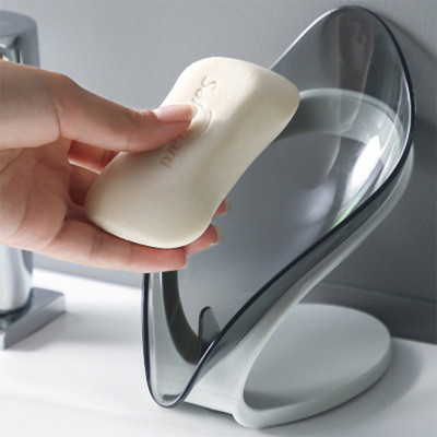 Leaf Shape Soap Dish Soap Box Creative Drain Soap Soap Bathroom Free Διάτρητη θήκη αποθήκευσης σαπουνιού Δοχείο προμήθειες μπάνιου