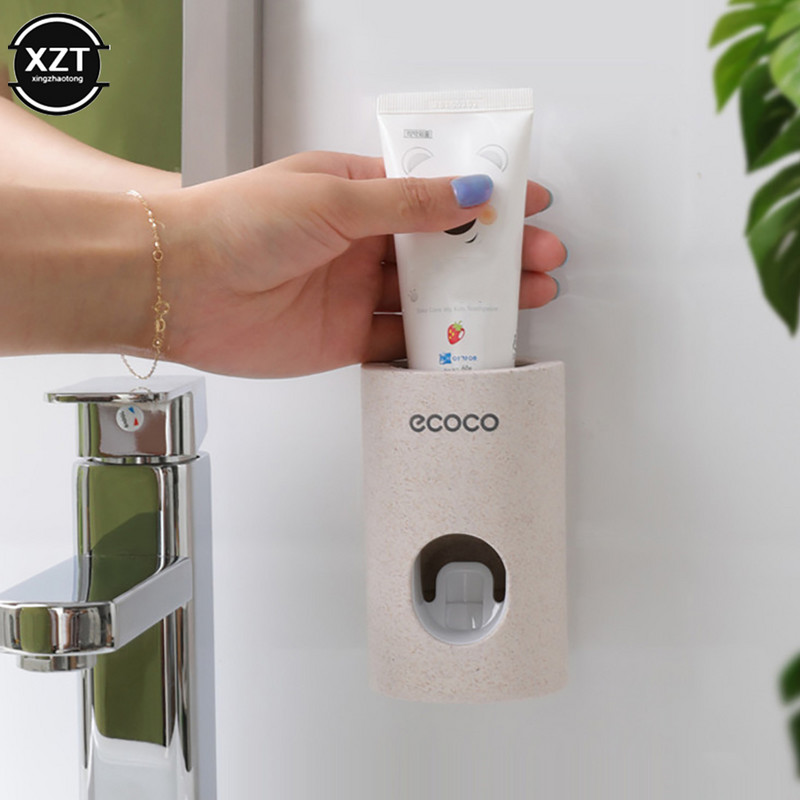 Automātiskais zobu pastas dozators pie sienas stiprināms vannas istabas ūdensnecaurlaidīgas zobu pastas spiedes zobu birste Holde vannas istabas piederumi